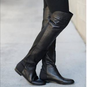 Chinese Laundry over the knee leather boots